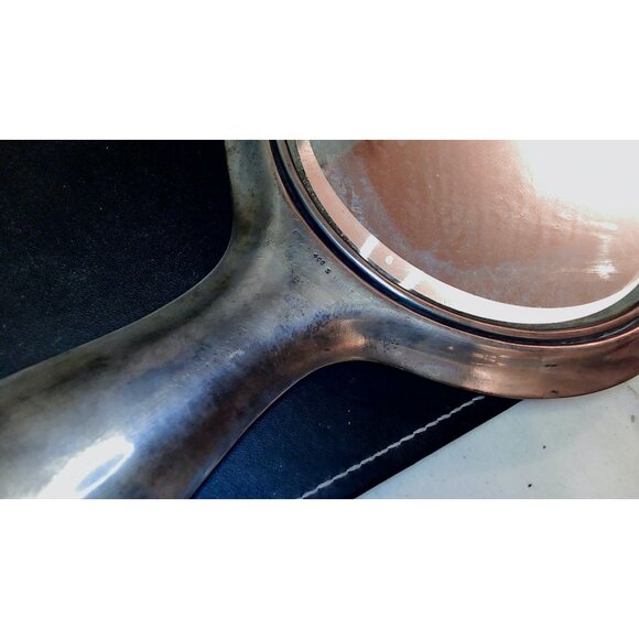 Antique Arts Crafts Lebolt 925 Sterling Hammered Silver Vanity Set Mirror Brush - Picture 5 of 16